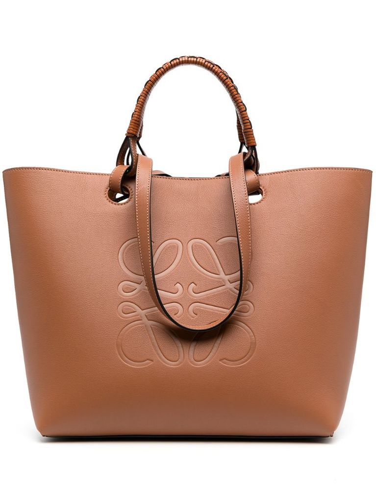 Anagram leather tote bag