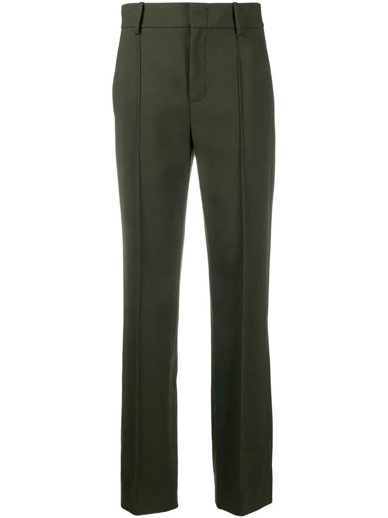 high-rise tailored trousers