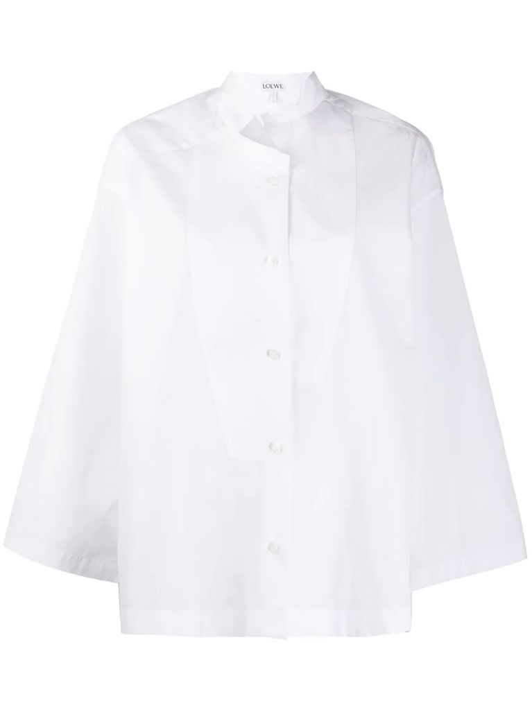 pointed collar A-line shirt