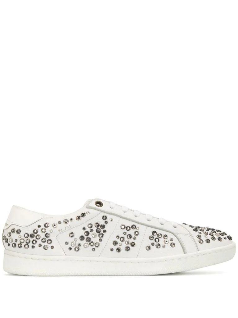 SL/01 crystal stud embellished sneakers