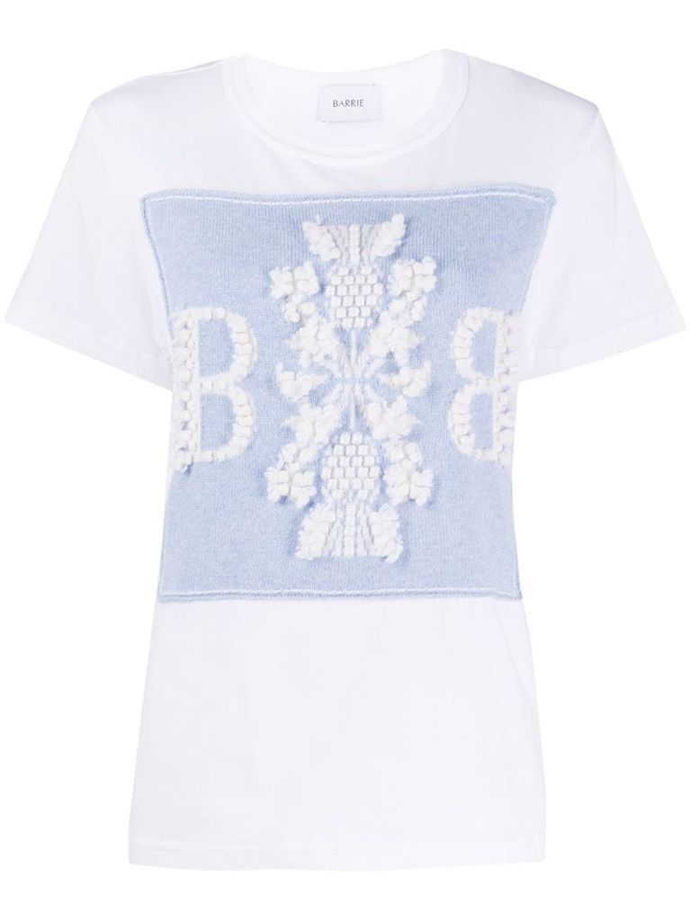 crew-neck embroidered T-shirt