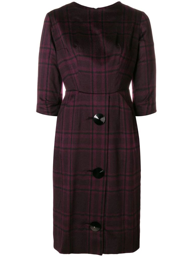 1960's checked buttoned dress