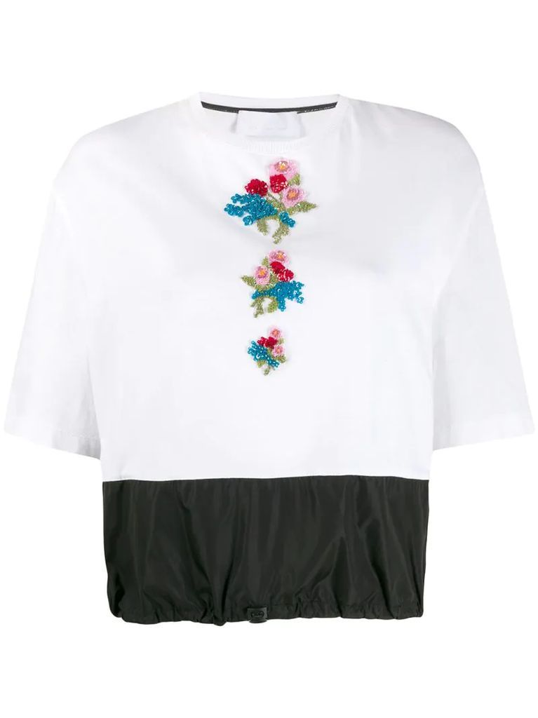 embroidered floral T-shirt