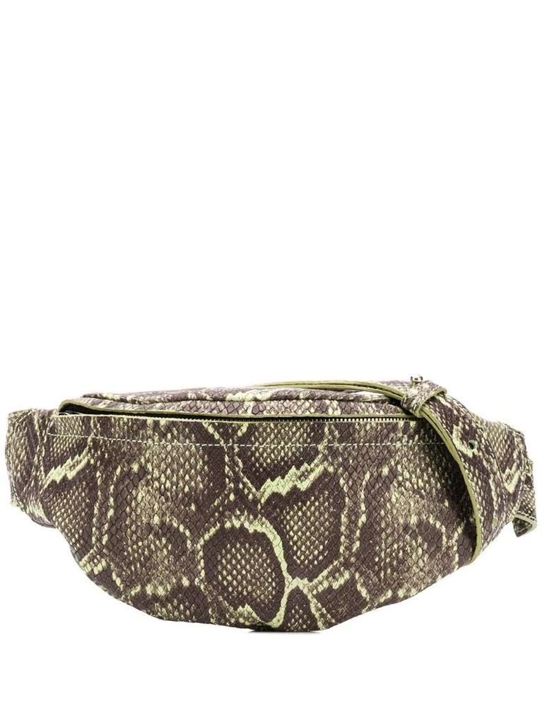 snake print belt bag