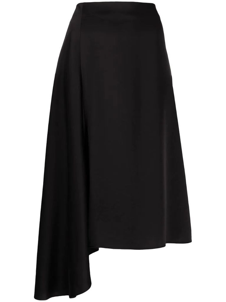 Drapey asymmetric skirt
