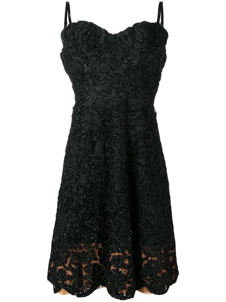 1950 embroidered lace dress