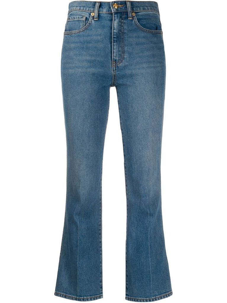 cropped flared jeans