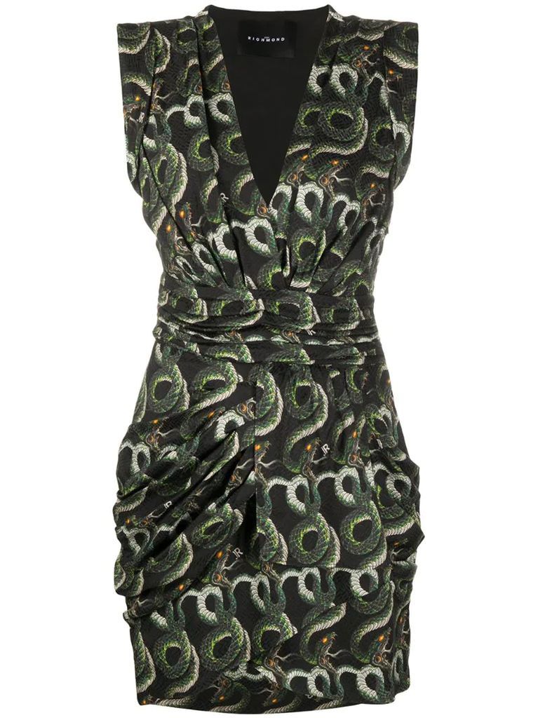 short snake print dress