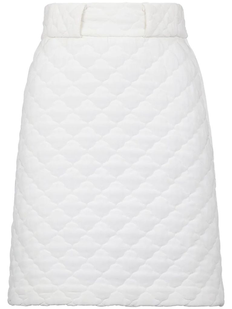 quilted high-waisted skirt