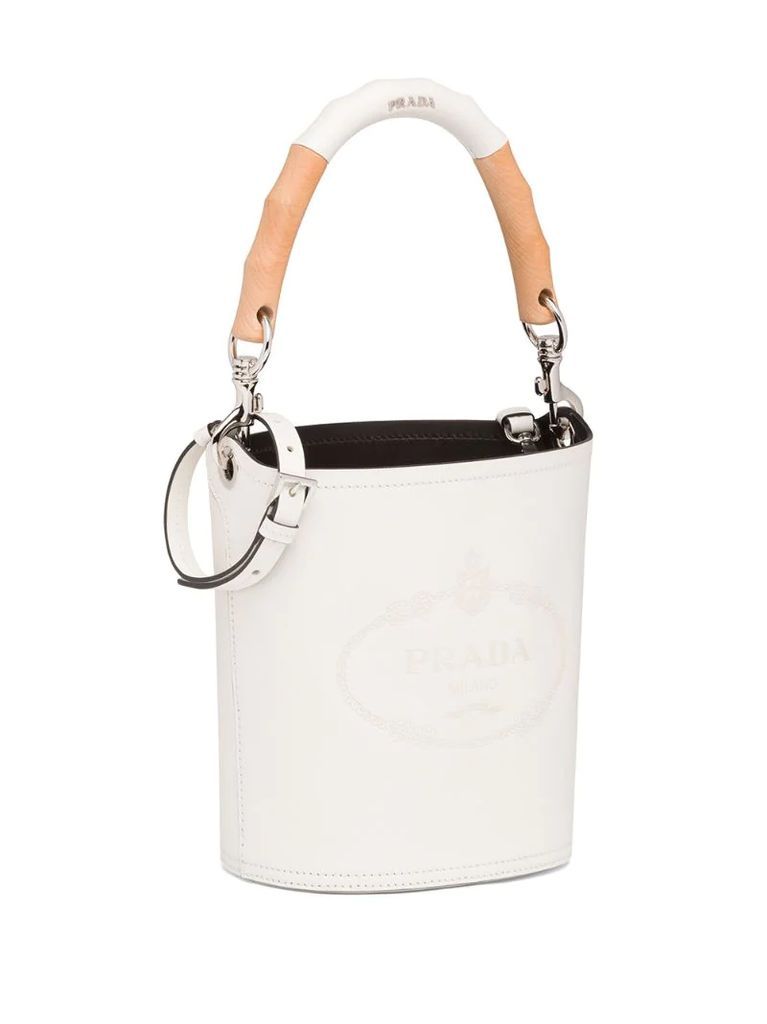 wooden handle bucket bag
