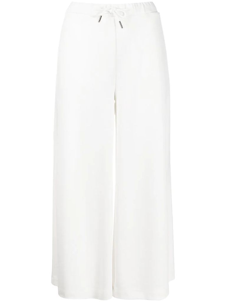 wide leg cropped track pants