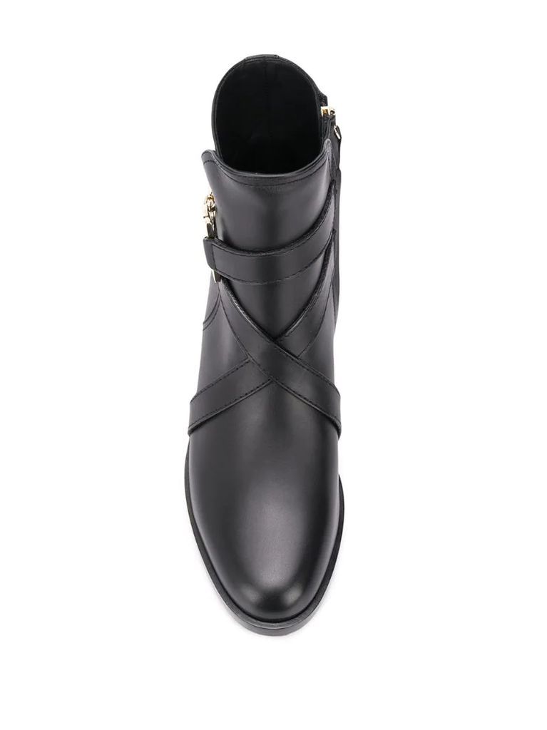 Gancini-strap ankle boots