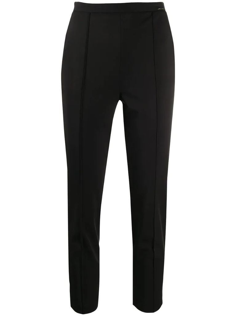 cropped slim fit trousers