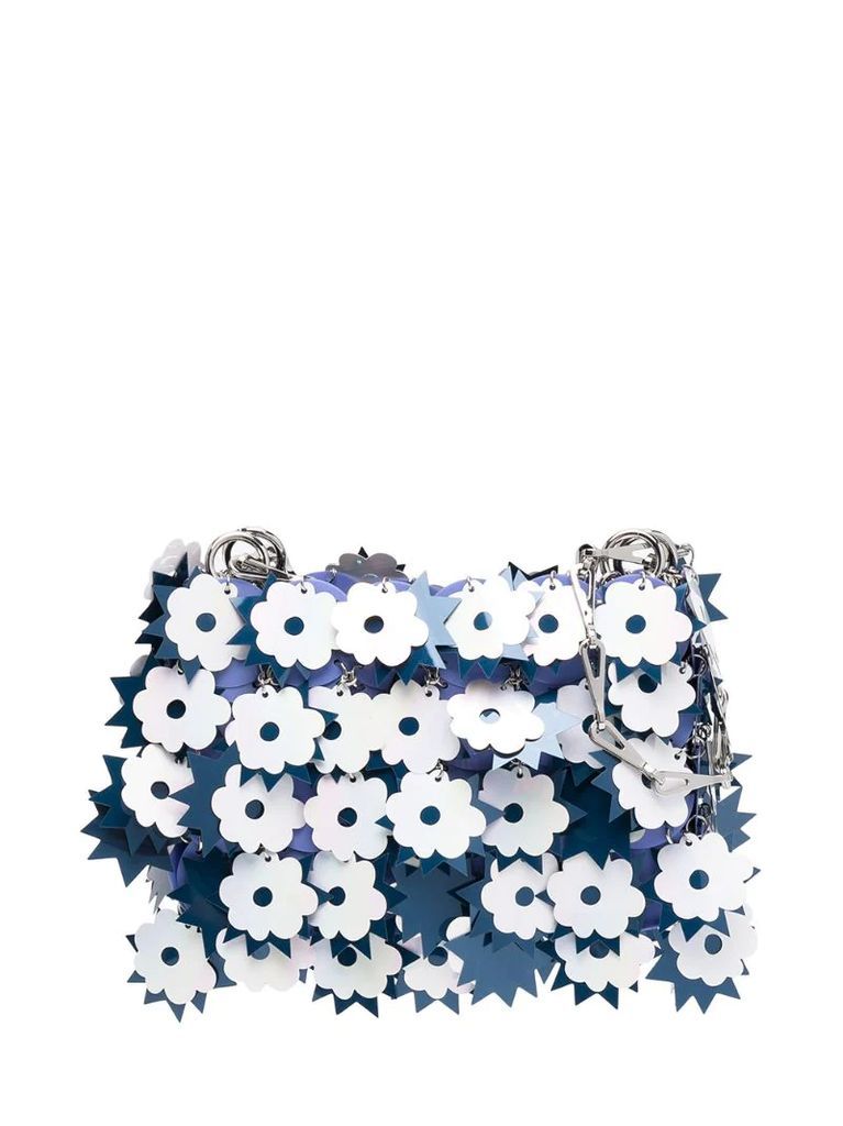 floral-disc Sparkle shoulder bag