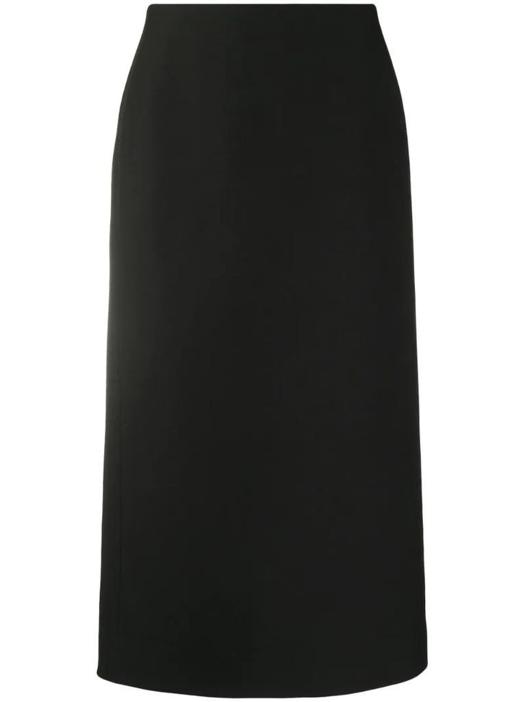 side slit high-waisted skirt
