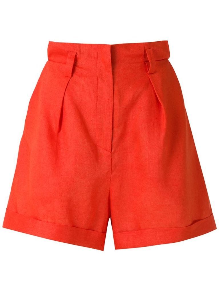 pleated cochard shorts