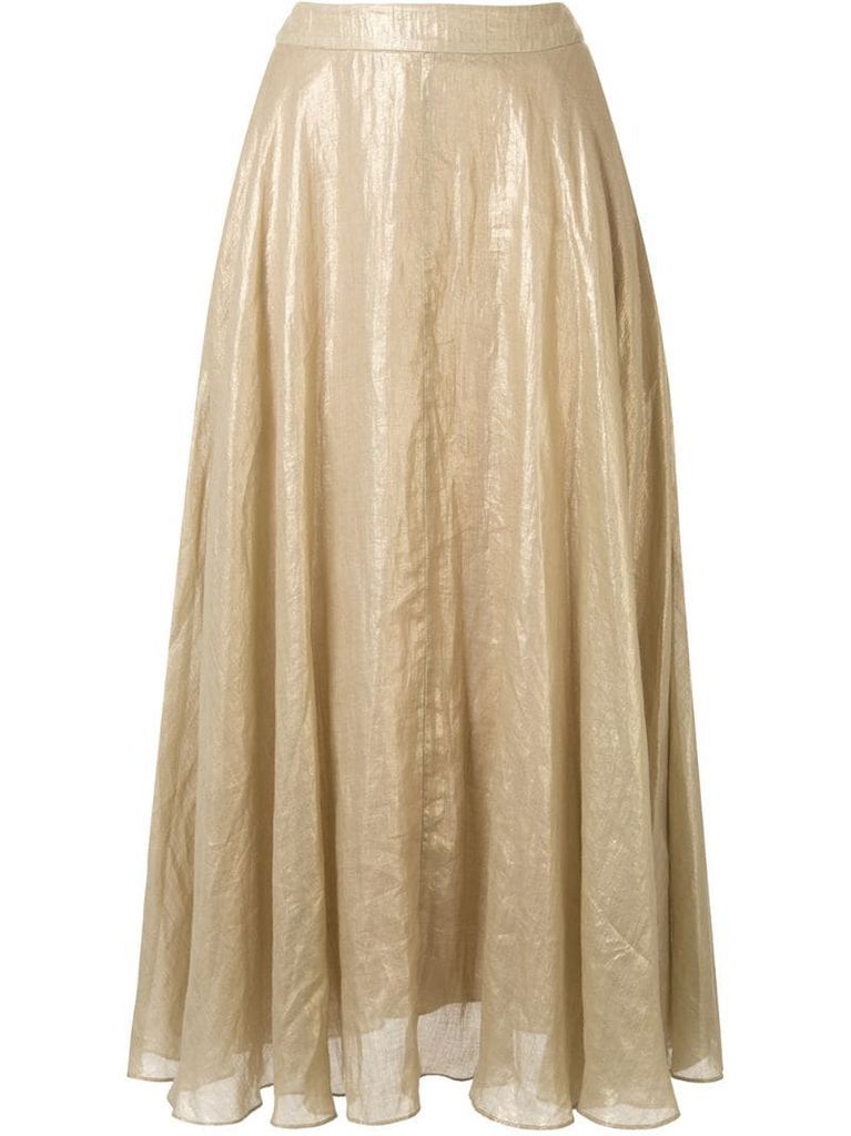 Glorious metallized A-line skirt
