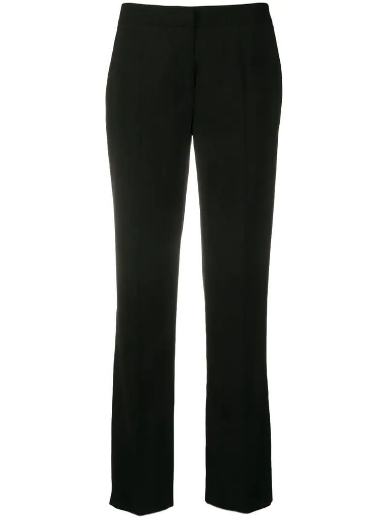 mid-rise straight trousers