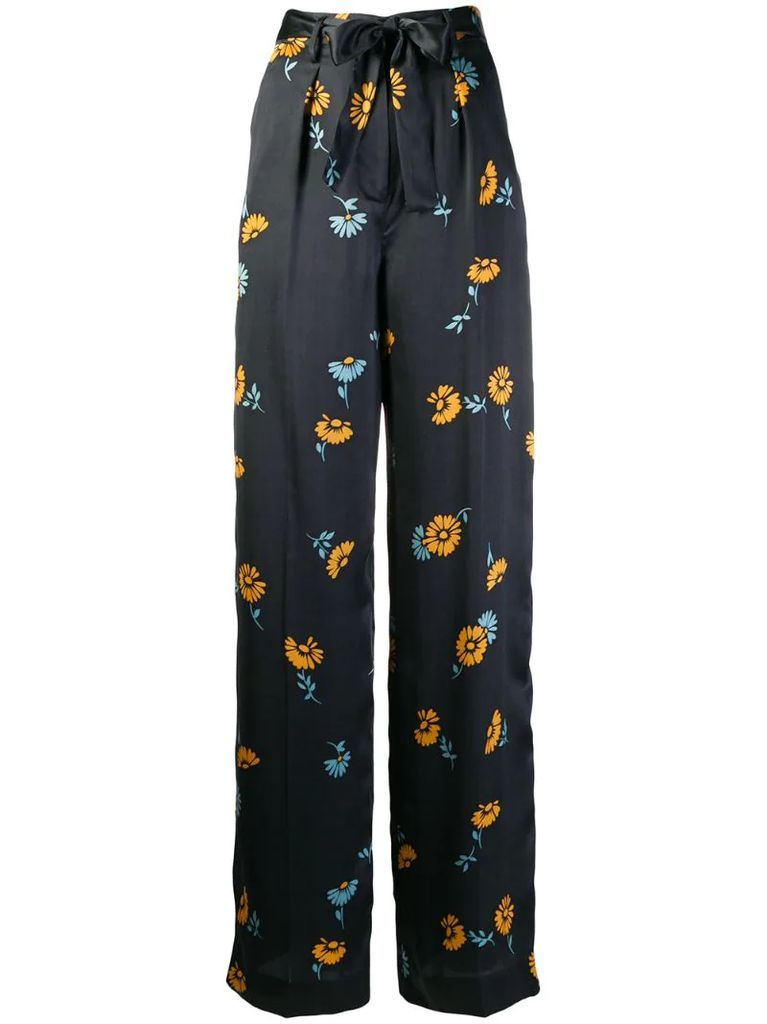 floral print trousers