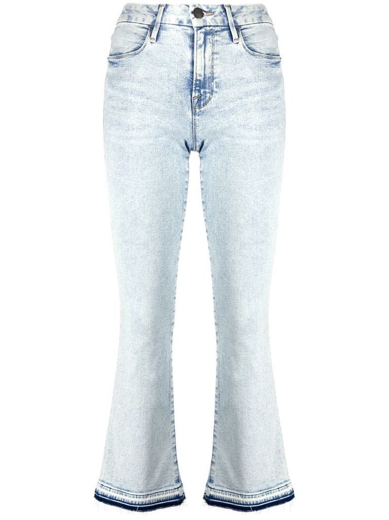 high-rise bootcut jeans