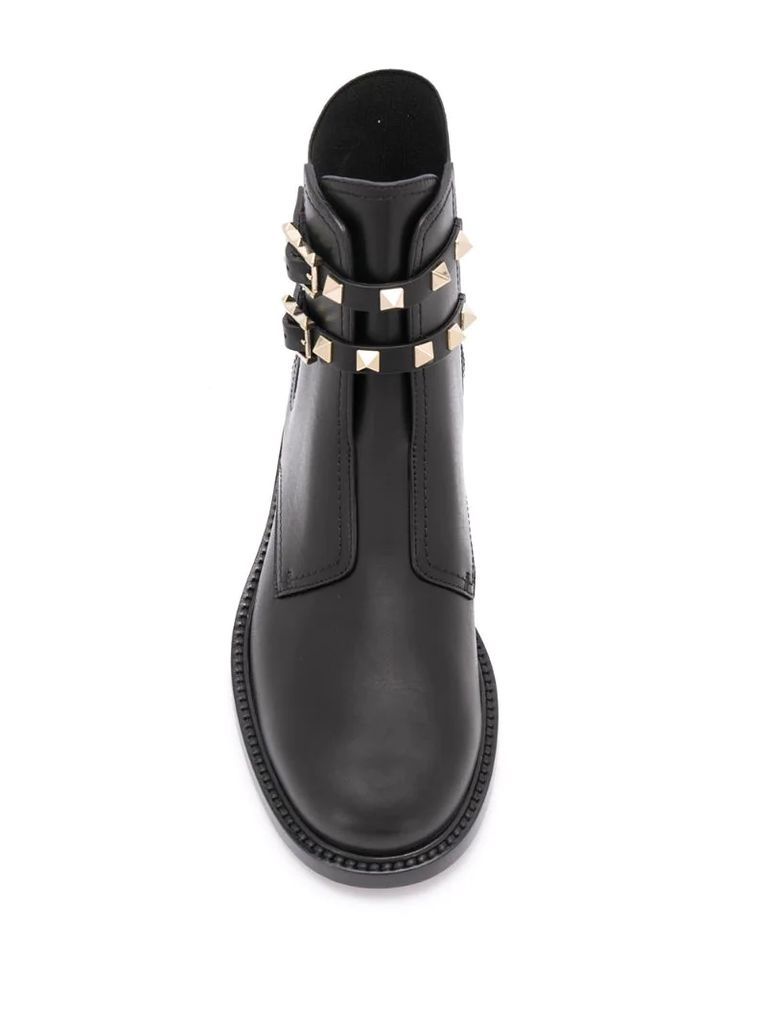 Rockstud-embellished leather boots