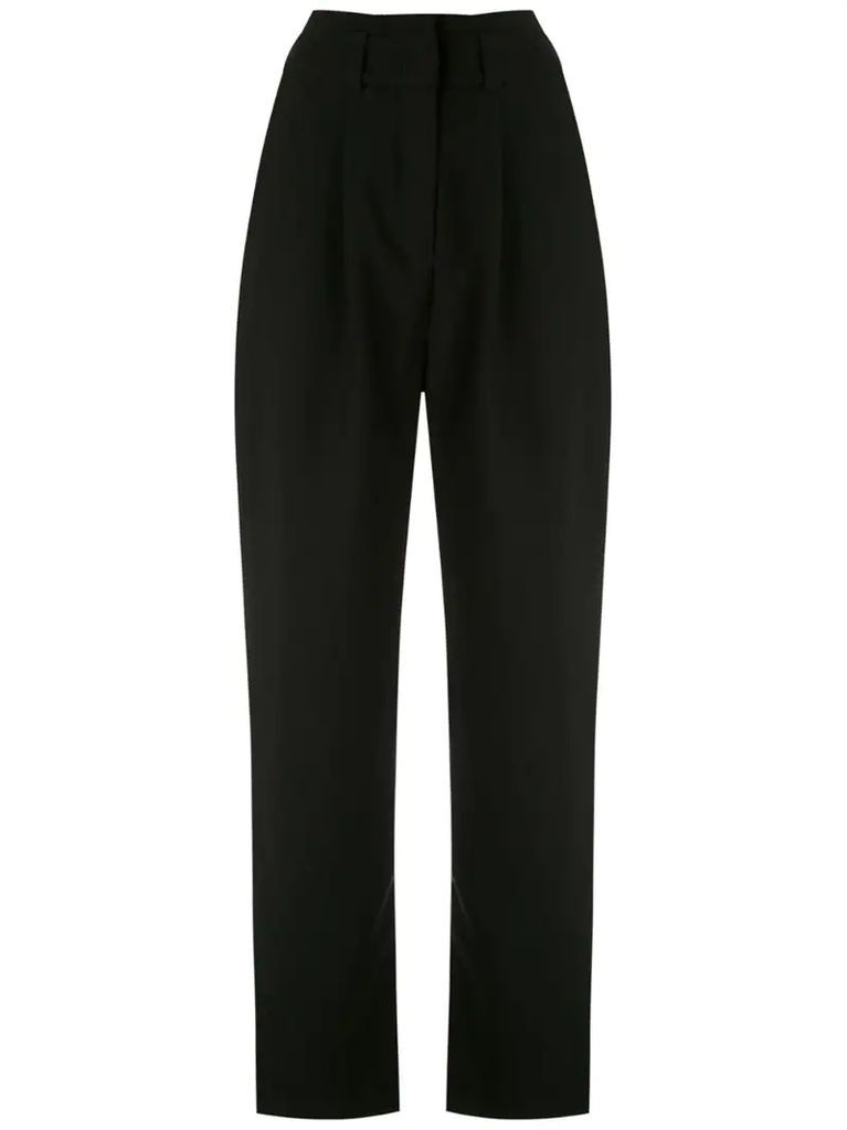 slits tapered trousers