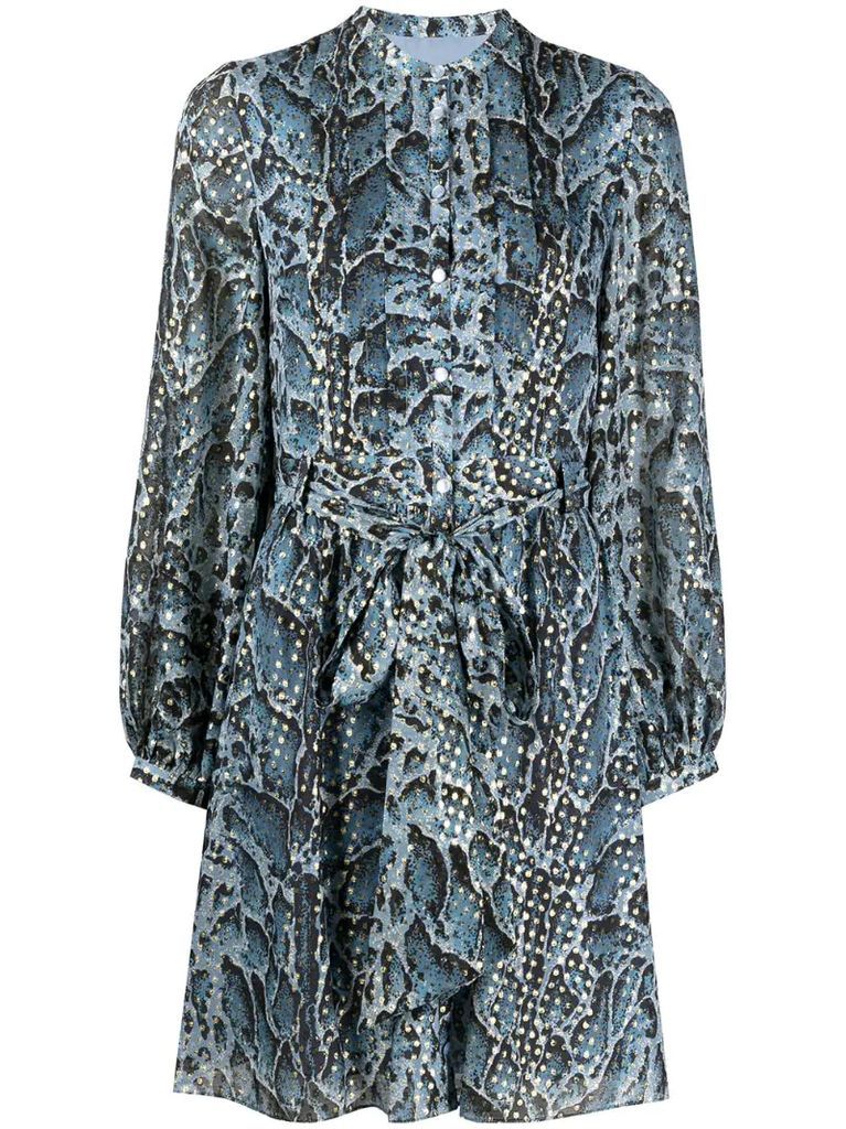 Ocelot long-sleeved dress