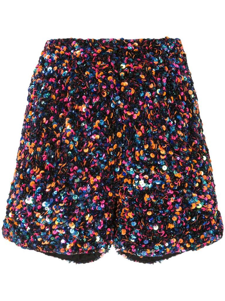sequinned shorts