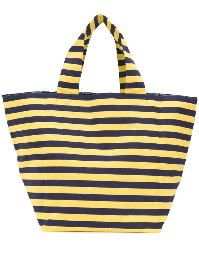 oversized striped tote