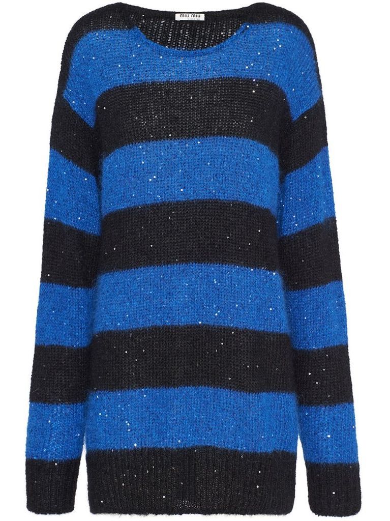 oversize stripe jumper