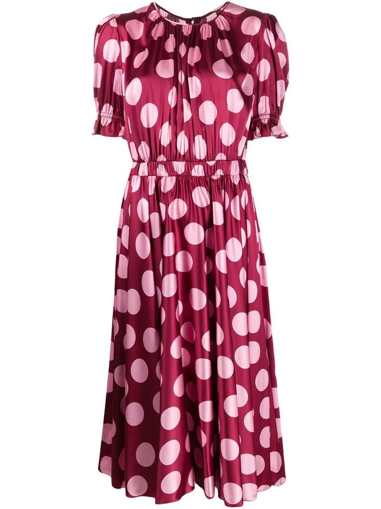 polka dot printed dress