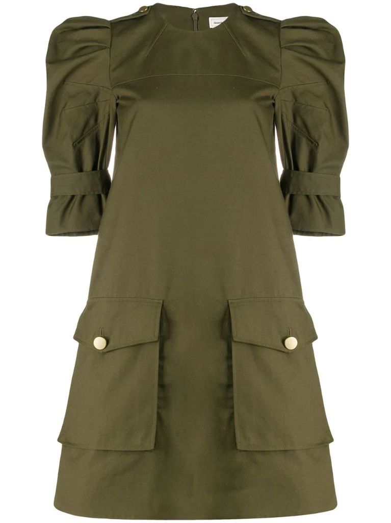 military style mini dress