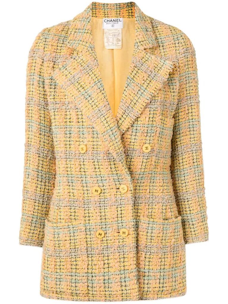 1994 double-breasted tweed blazer