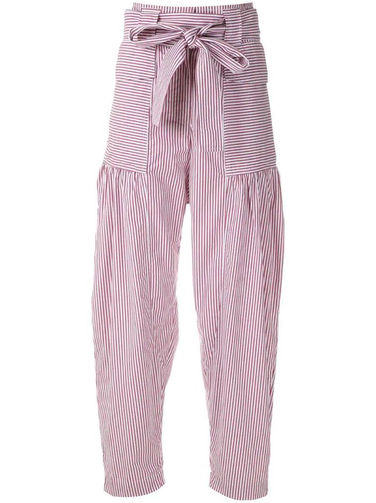 striped relaxed fit trousers