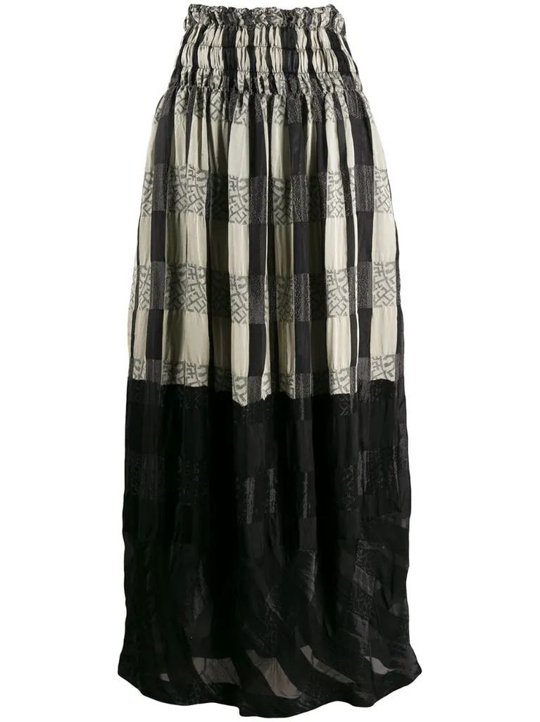 1990s panelled maxi skirt