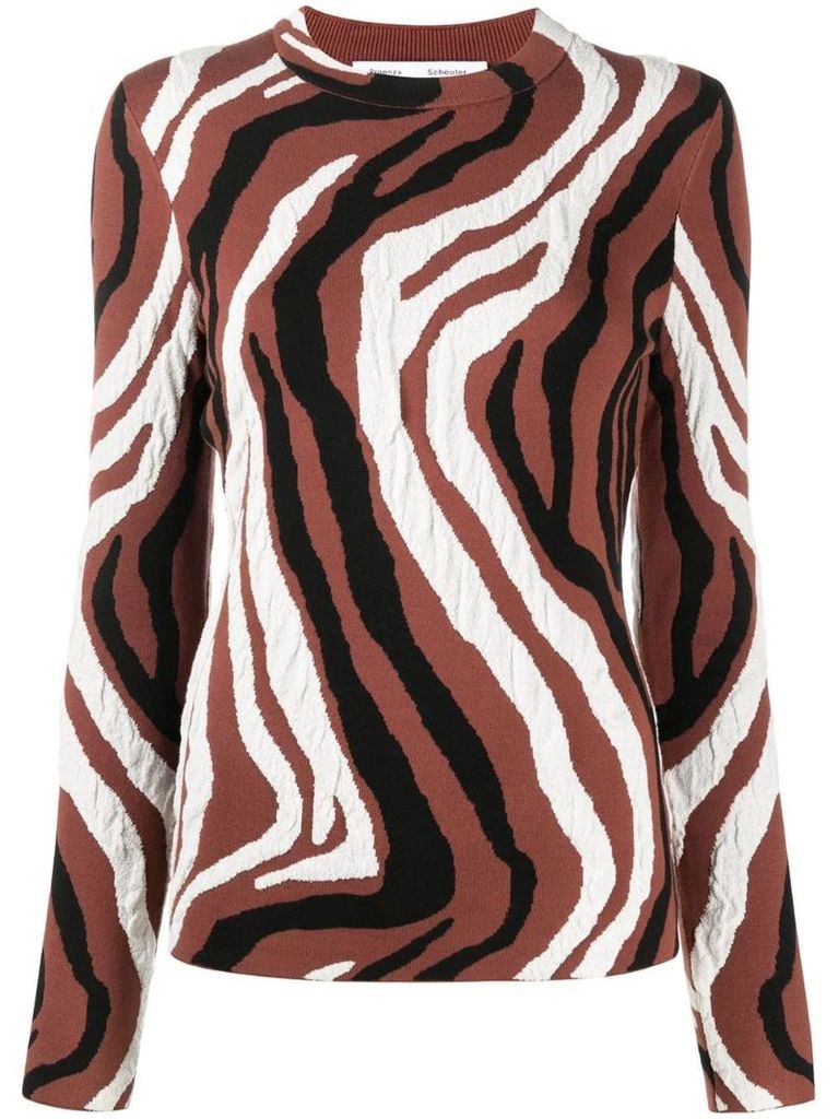 zebra striped jumper