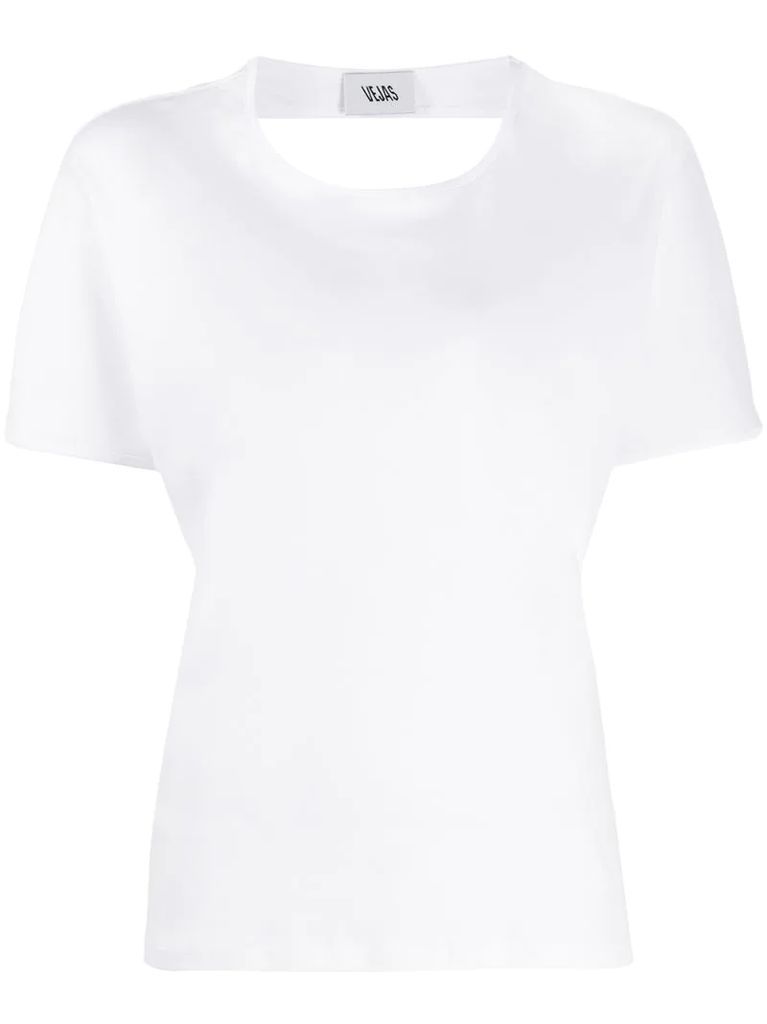 open-back cotton T-shirt