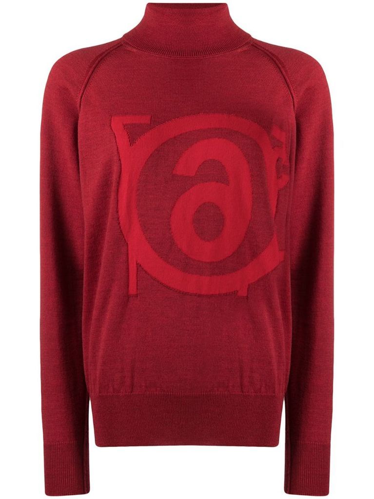 logo high neck jumper