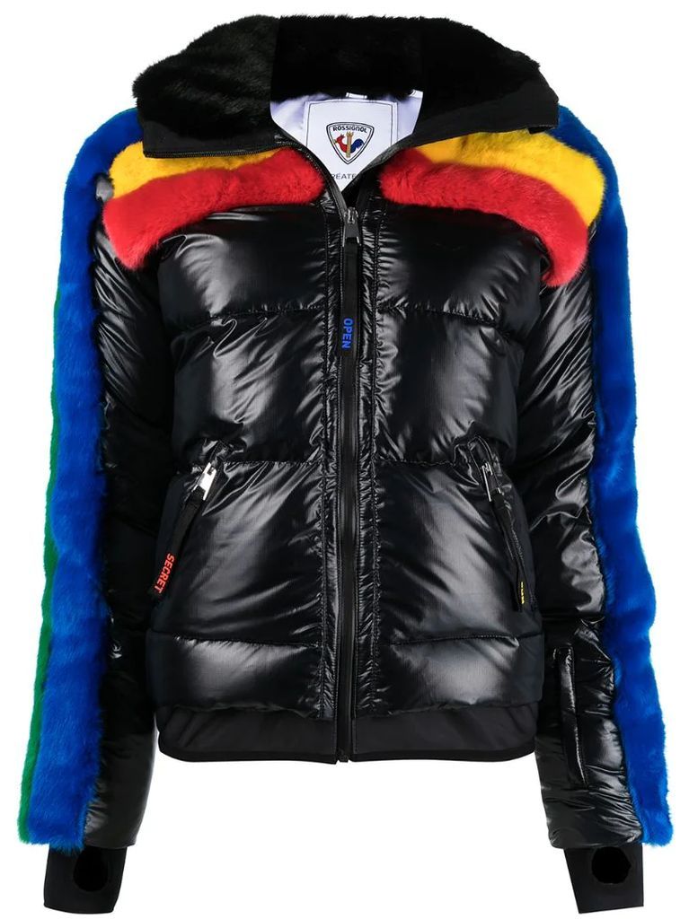 JC de Castelbajac rainbow snow jacket