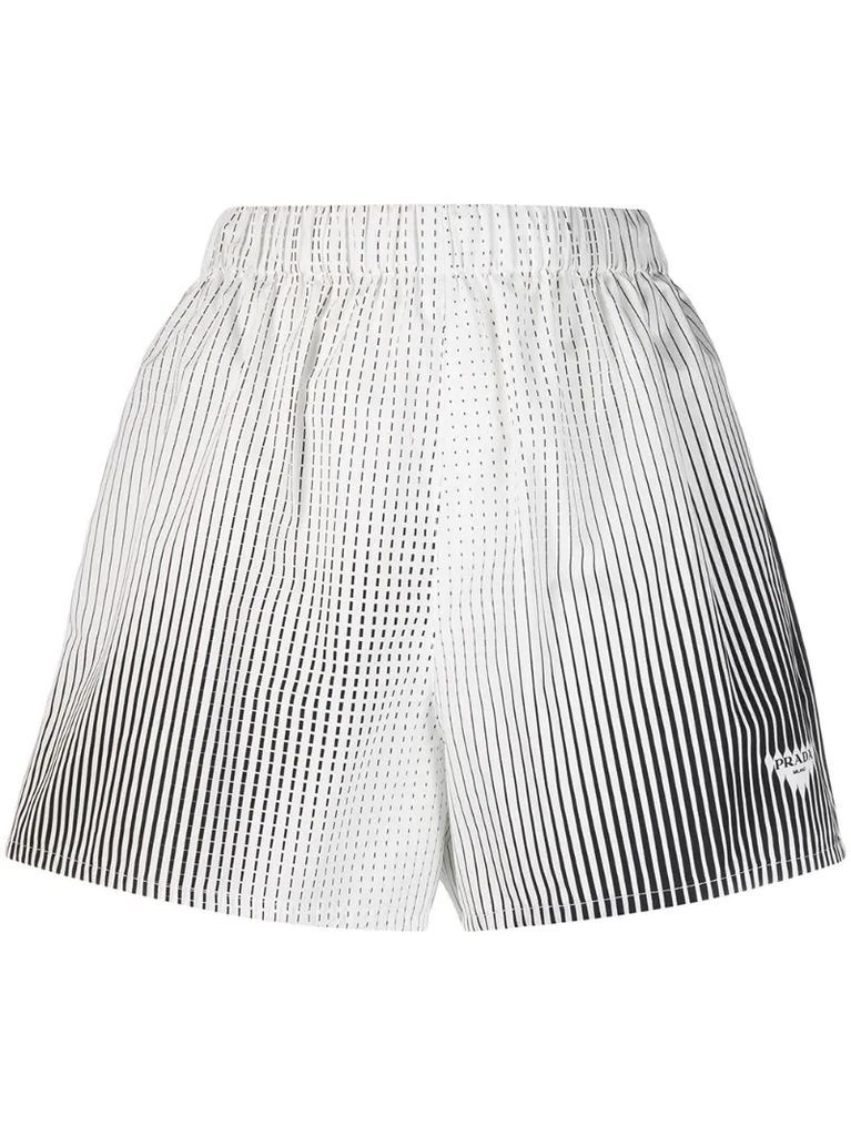 vertical-stripe shorts