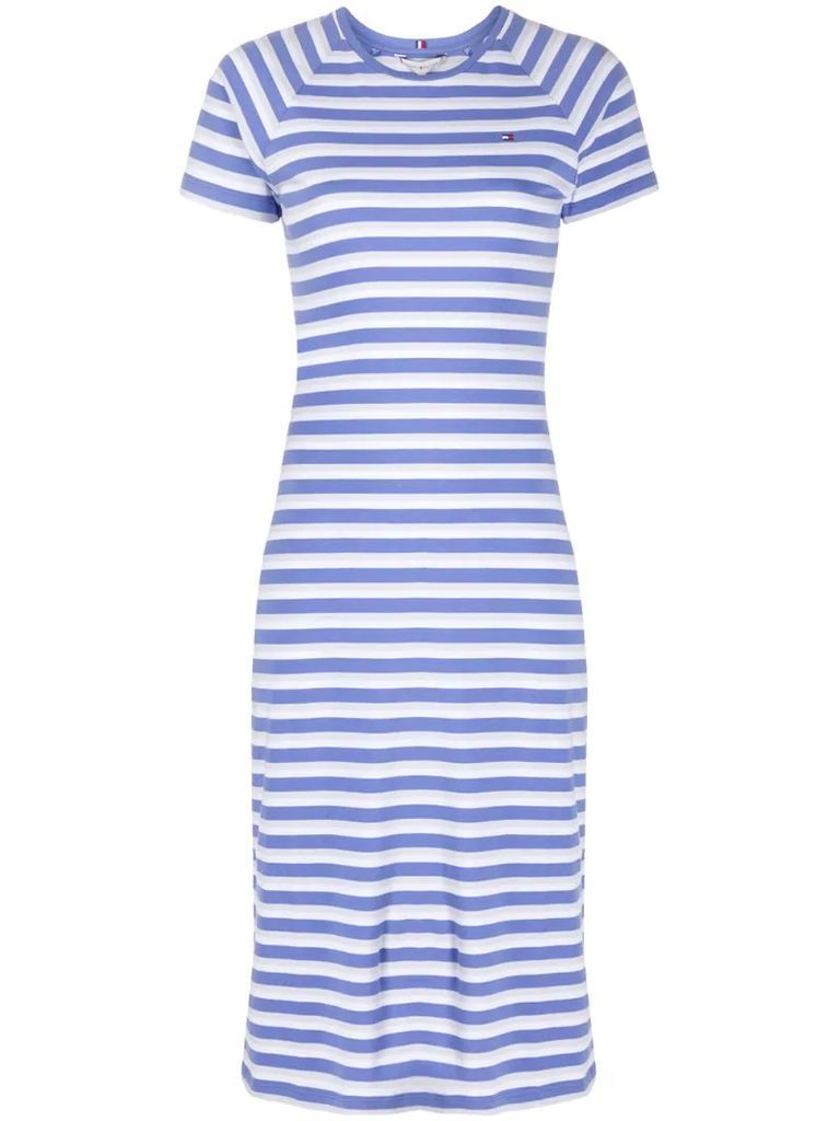 striped T-shirt dress
