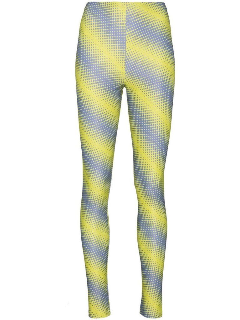 diagonal stripe print leggings