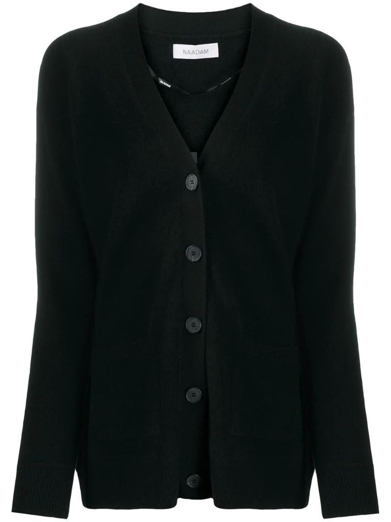 button-up cashmere cardigan