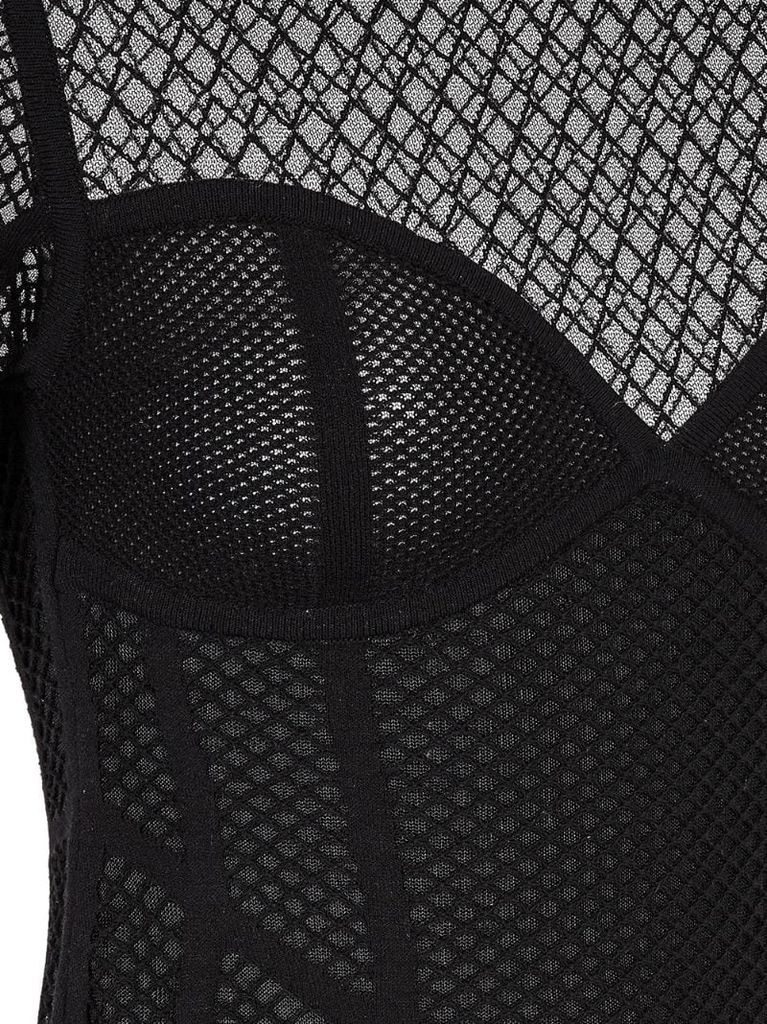 bustier style mesh top