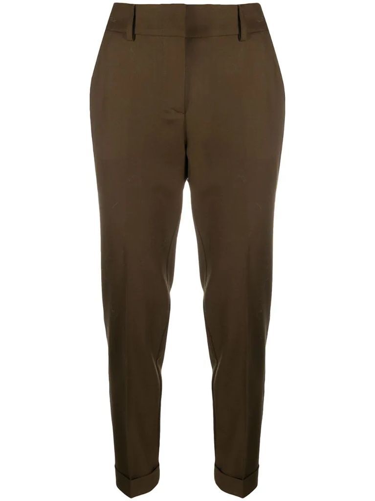 high-waist tailored trousers