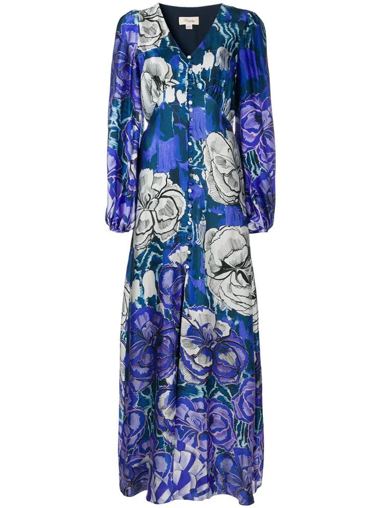 floral-print silk-blend maxi dress