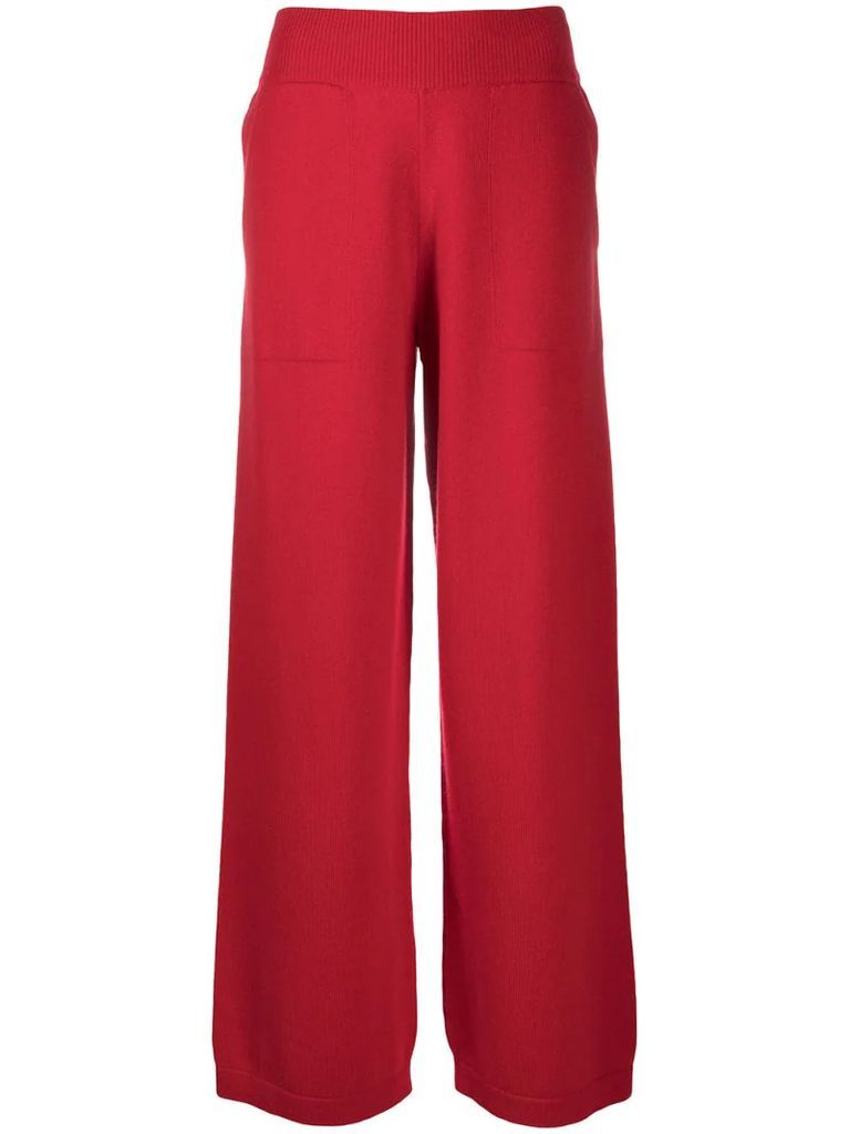 wide cashmere trousers
