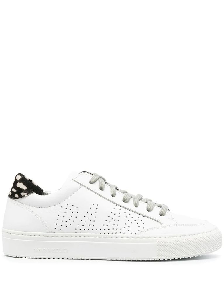 perforated textured panel sneakers