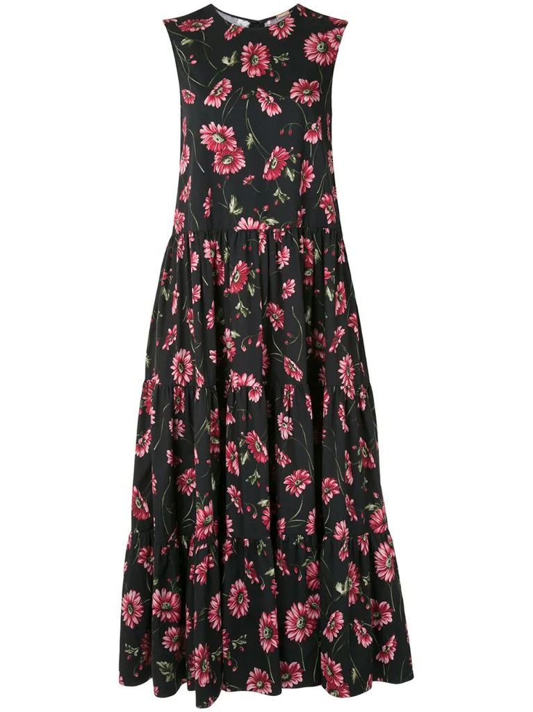 daisy-print maxi dress