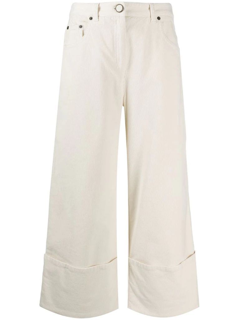corduroy flare trousers